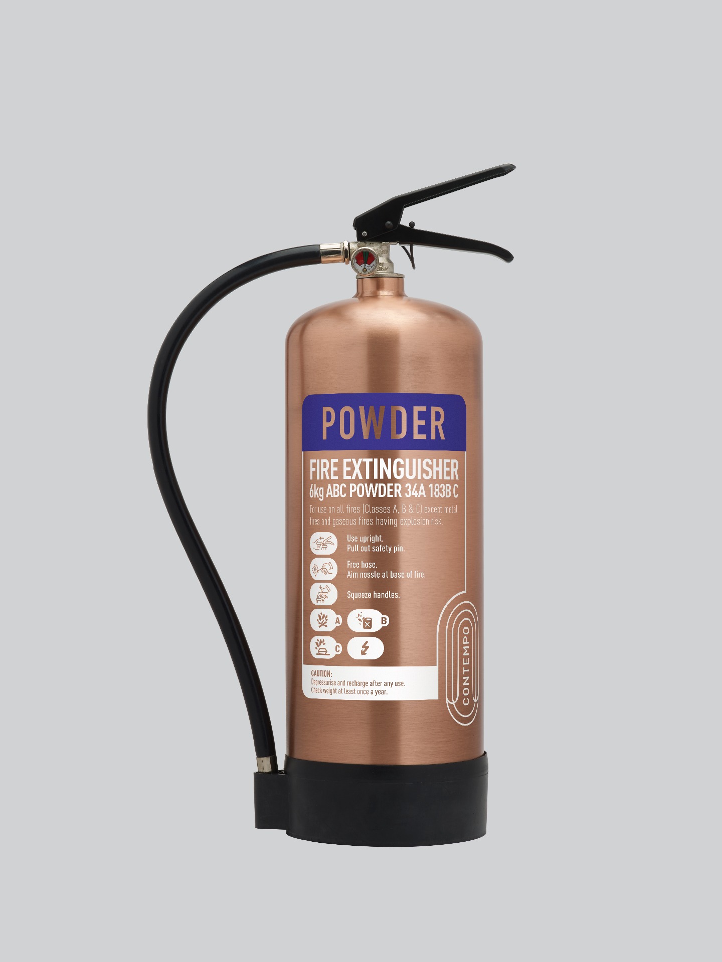 Midland Fire - First Class Range - 9 Kg ABC Dry Powder with a polished copper finish