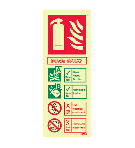 Midland Fire - Fire Extinguisher Identity Sign (Foam)